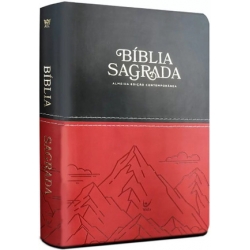 Bíblia AEC Letra Gigante - Preta e Vermelho Montanhas 